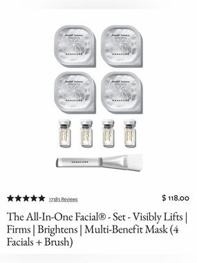 Hanacure/All-In-One-Facial Set/4 complete facials/NEW! NIB! SEALED!